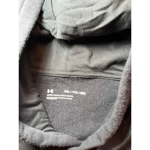 Under Armour Mens Black Hooded Sweatshirt Sz XXL - Picture 2 of 4
